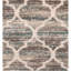 Tapis treillis bleu / brun / brun clair 5X8