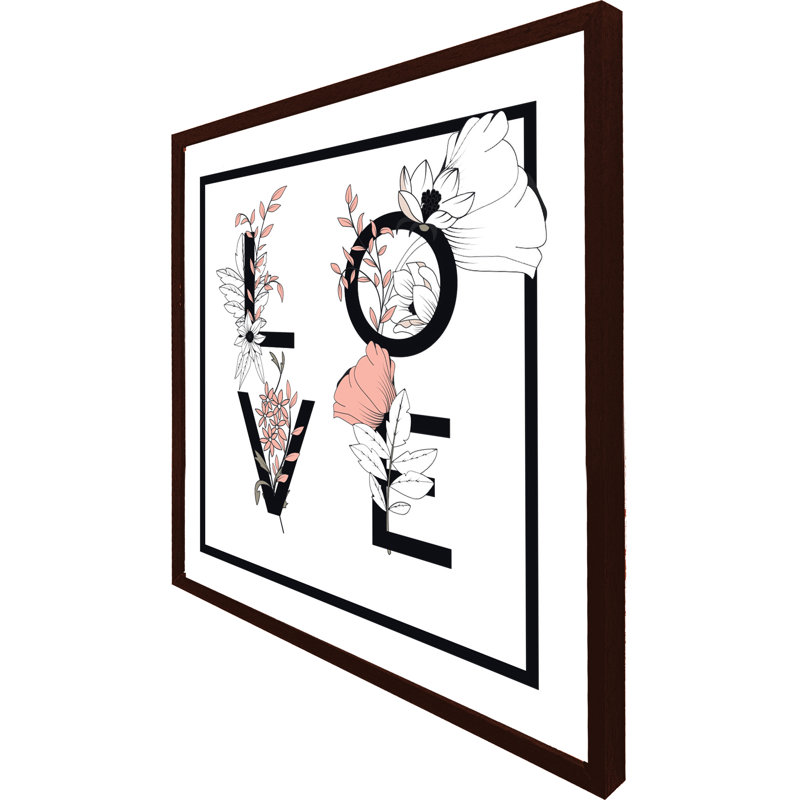 McCausland Love - Single Picture Frame Print, 31cm H x 31cm W x 4cm D, Black Framed