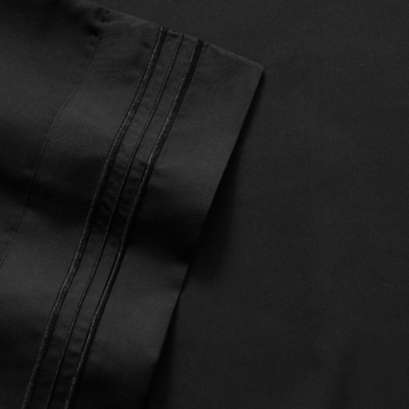 Ensemble de draps en microfibre extra douce 18-24 po, Très grand californien, Noir
