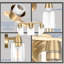 Appliques murales modernes avec finition en laiton et abat-jour en verre transparent, lumière de meuble-lavabo or mat pour salle de bain, salon, couloir, cuisine, porche, base E26