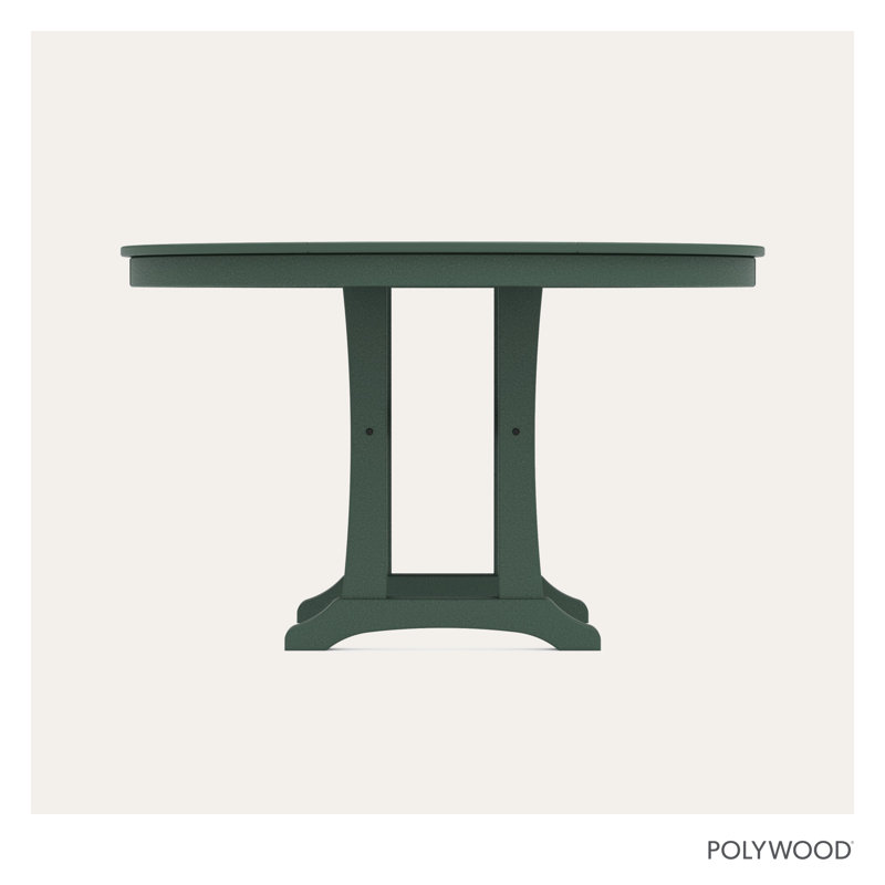 Nautical Trestle 48" Round Dining Table, Green