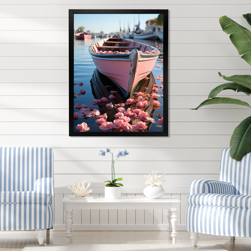 " Port Docked Memories ", Black Picture Framed, 20" H x 12" W x 1" D