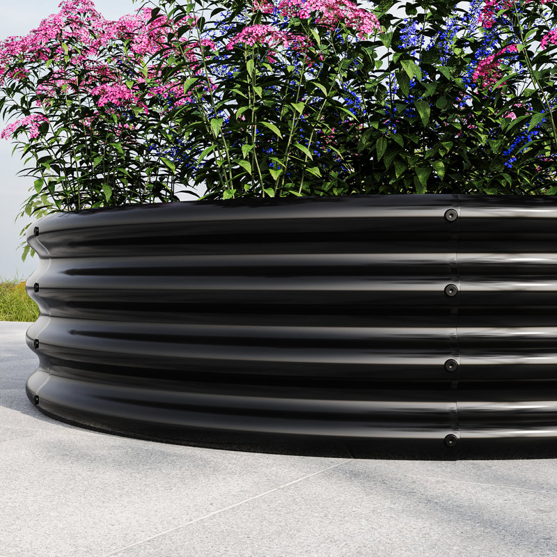 2 pièces W840116764 Lit surélevé en métal galvanisé pour plantes déracinantes peu épaisses et maïs, corrosion à double couche, structure stable de taille moyenne carotte, Interface, réutilisable
