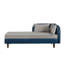 Méridienne avec rangement 65 ", unité centrale et fauteuil rembourré en velours beige avec rangement-1206705737