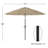 Arjay 8 Pc Patio Dining Set Wood One 63" Table Chairs With Cushions And 1 10-Foot Tilt Umbrella-90674592-122721499