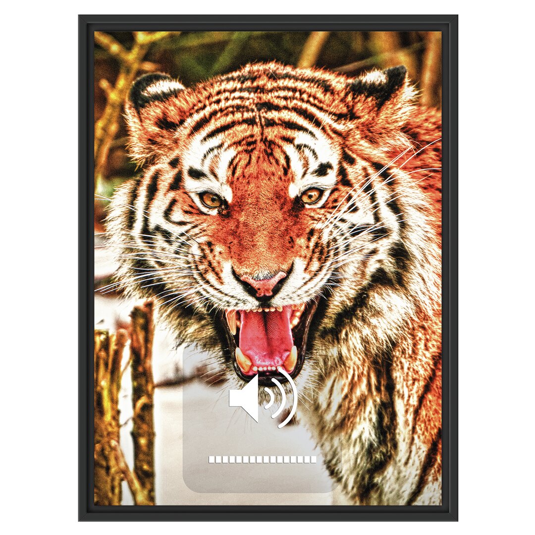 Gerahmtes Wandbild Tiger-scream