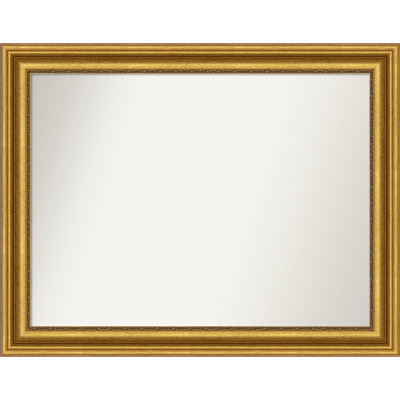 Miroir de salle de bain Jashawna, 32,75 po x 41,75 po, Doré