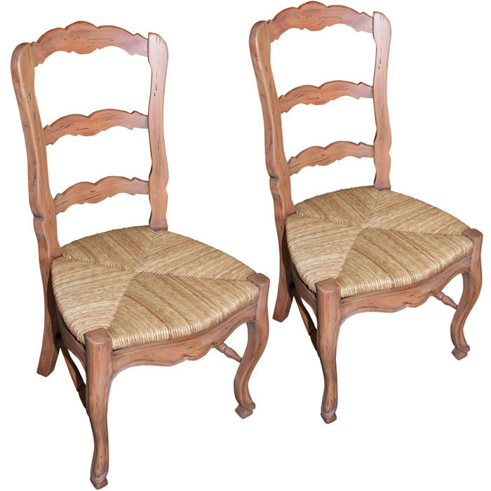 French Country Solid Wood Dining Chair, Pine