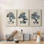 Indigo Bonsai I - Ensemble de 3 toiles tendues-921685592
