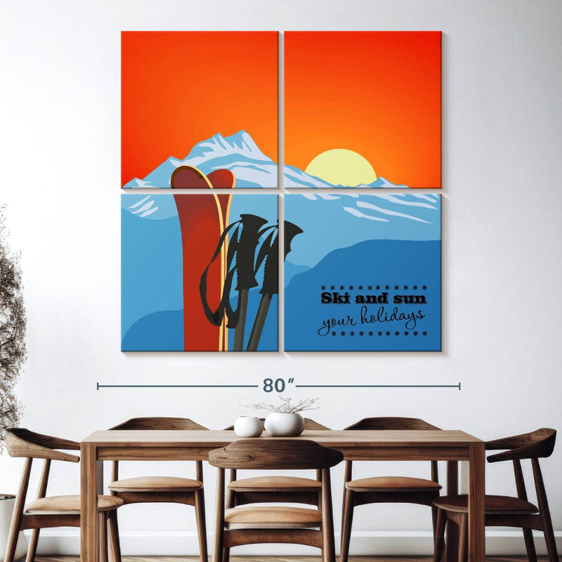 Sirci ski et soleil, H 74 po x l 74 po