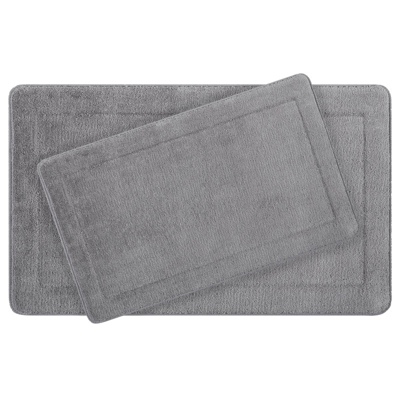 Non-Slip Bath Rug - Basics by Wayfair™, 17"  x 24"  / 20"  x 32", Linen