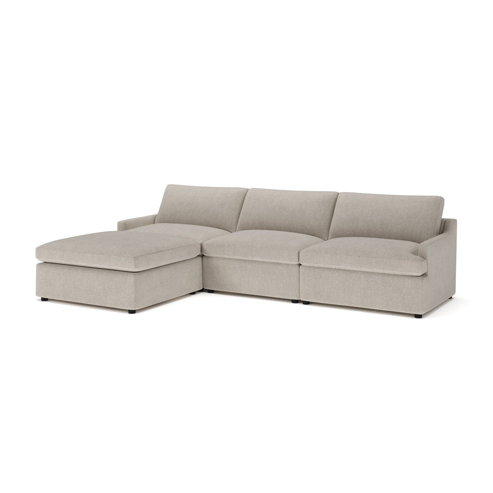 Essex Reversible Chaise Sectional, Monique Twine Textured Chenille