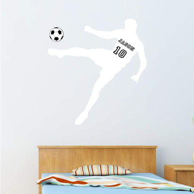Décalcomanie murale personnalisée nom du joueur de football