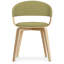 Lowell Bentwood Upholstered Dining Chair with Curved Backrest in Mid-Century Modern Style-1046673798