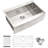 33*22*10 Inch Topmount Apron Front Kitchen Sink, 16 Gauge 304 Stainless Steel, X - Shaped Water Flow For Optimal Drainage, R10 Corner Minimizing Food , Thick Coating Weather Adaptability, 3Mm Noise