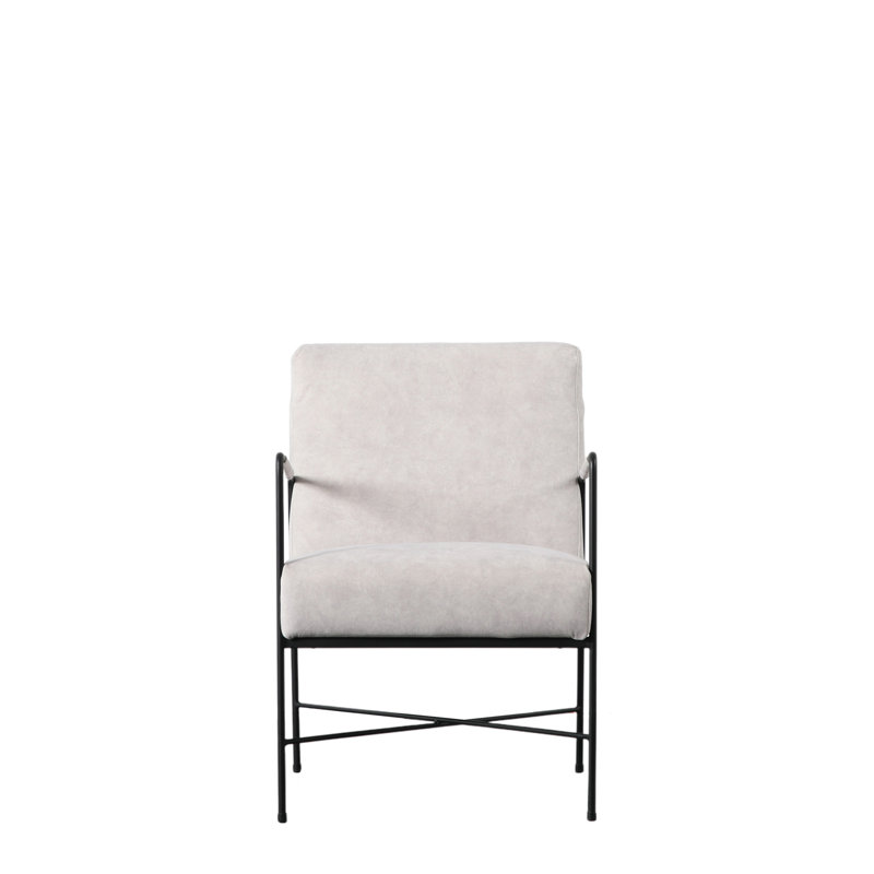 Ethellee Upholstered Armchair, White