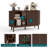  Leathia Kitchen Storage Cabinet with Sliding Tambour Doors and Adjustable Shelves , Sideboard with Rubber Wood Legs-1585886545