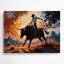 Art mural en métal noir de style sud-ouest Bull Rider 9