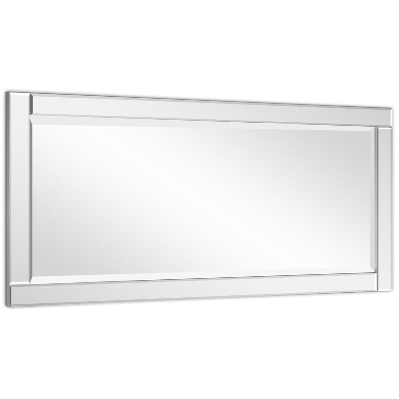 Neema Modern Beveled Glass Wall Mirror, 24" x 54"