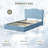 Full Velvet Kids Bed Frame with 2 Drawers, Noise Free, Blue-129063534-129063537
