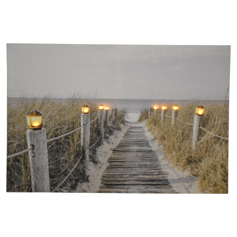 Walkway to the Beach LED Enhanced Canvas Print