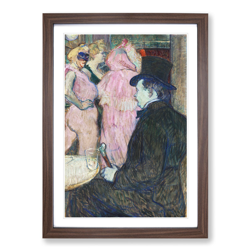 Maxime Dethomas by Henri de Toulouse-Lautrec - Picture Frame Painting, 48cm H x 36cm W x 2cm D, Walnut Framed