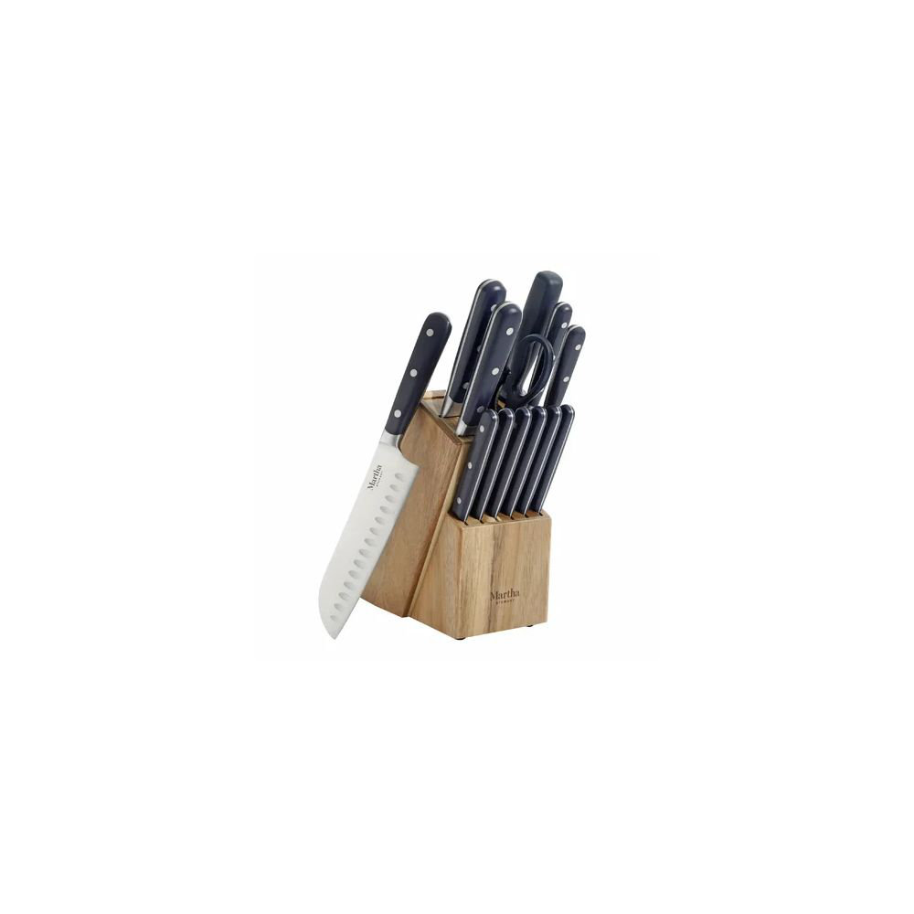 Martha Stewart 122062.14 14-Piece Cutlery Set with Acacia Wood