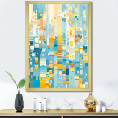 Contemporary Bluebell Bold Stripes I - Art mural abstrait, salon