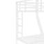Lit superposé en métal simple au-dessus d'un lit double, adolescents, finition blanche, fabrication, fonctionnement silencieux, lit double sous espace de rangement, économie de construction stable, prévention, conception, structure, assemblage facile, fonctionnalité