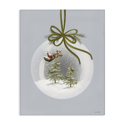«Santa Sleigh Snowglobe», art mural sur toile par House Fenway