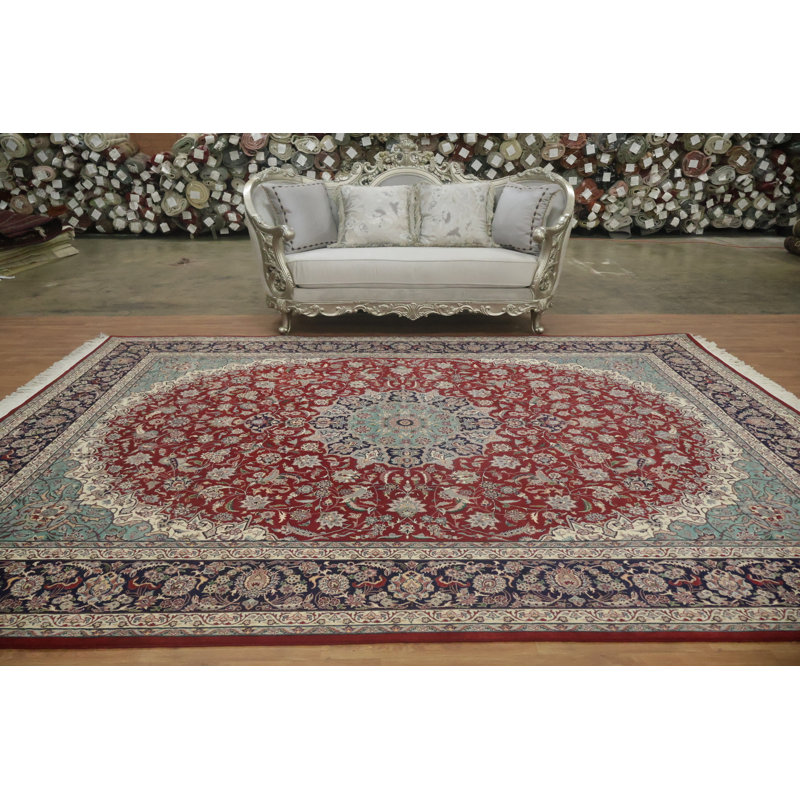 Traditional Medallion Oriental Wool Rug 9x12