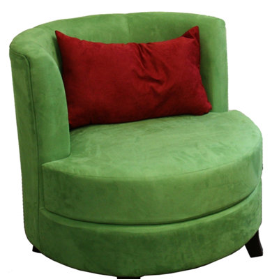 Fauteuil d'appoint 30,5 po, coussin inclus, grand rembourrage de repose-pieds, détails de pieds brun foncé, chaise de style contemporain pour partout, 30,5 po de hauteur avec coussin, coussin de berceau, pieds, attrait