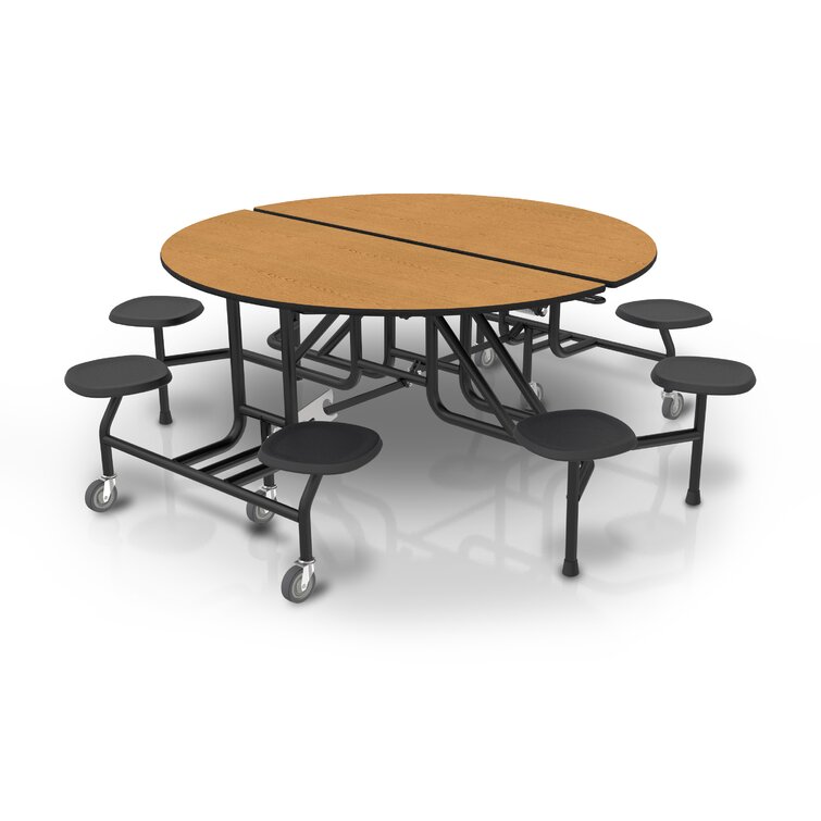 Palmer Hamilton 60'' Round Stool Cafeteria Table with Metal Frame