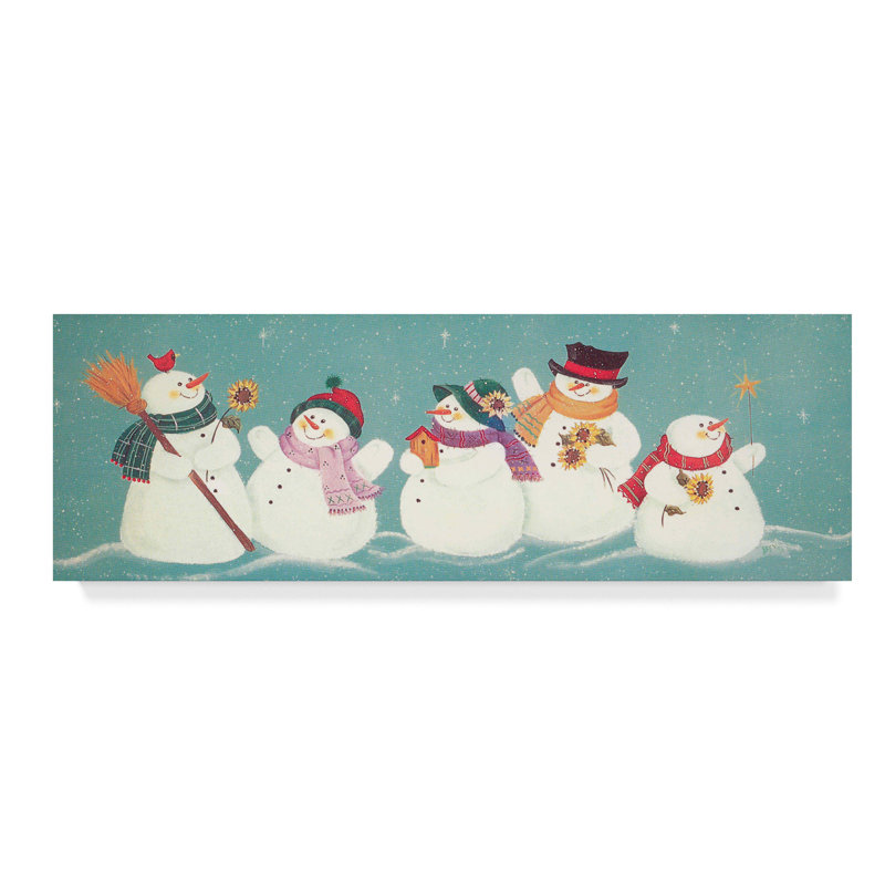 « the five snows », art sur toile, H 10 po x l 32 po x P 2 po