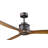 60" Rustic Wood Ceiling Fan with Remote Control, Energy Efficient DC Ceiling Fan, Quiet High Airflow Koa Blades-907626192