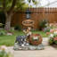 Statue jardinière Schnauzer