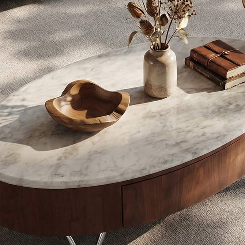 Ensemble de tables basses modernes supercristallines avec rangement