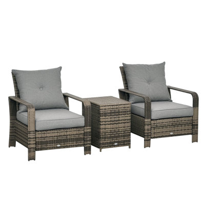 Patio Furniture,Wicker Storage Table  Chairs