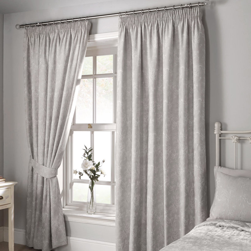 Khaleesi Cotton Blend Room Darkening Curtain Pair, 168 W x 183 D cm, Lavender