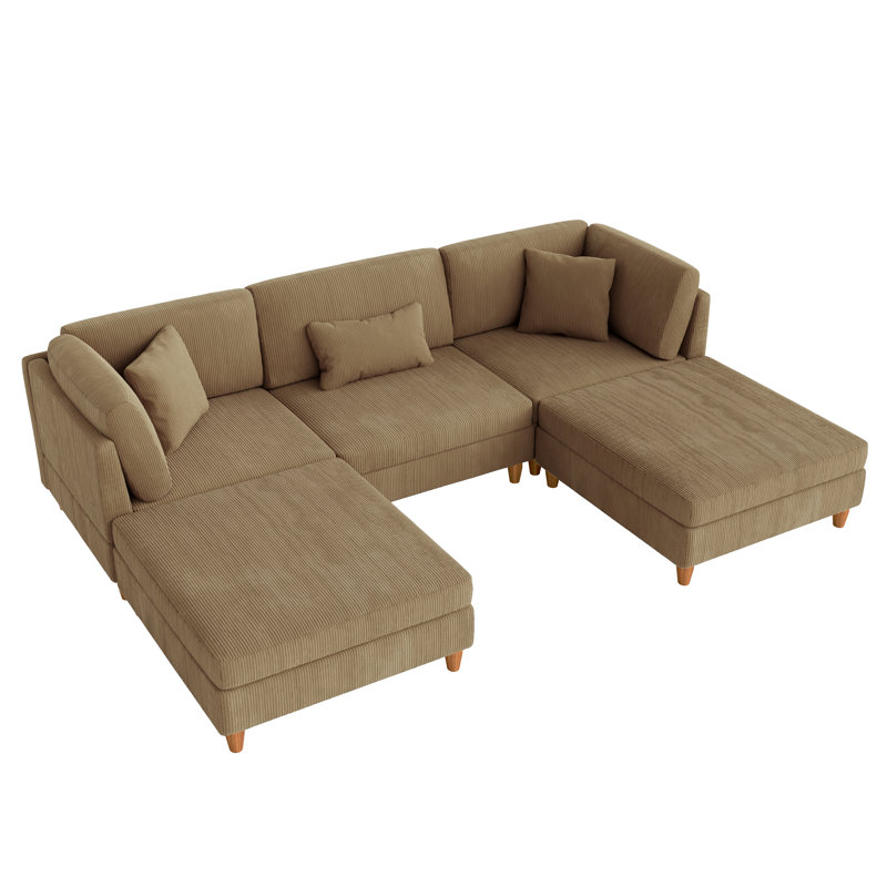 6 Seater Corduroy Seating Component