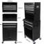 Armoire à outils sur roulettes, coffre à outils à roulettes verrouillable 6 tiroirs avec 4 roues universelles, organisateur de rangement de boîte à outils détachable 2 en 1 pour garage atelier de réparation, noir-460460630