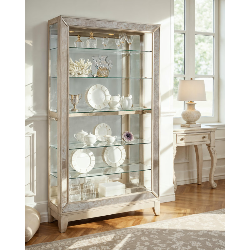 Vitrine en argent vieilli Goode