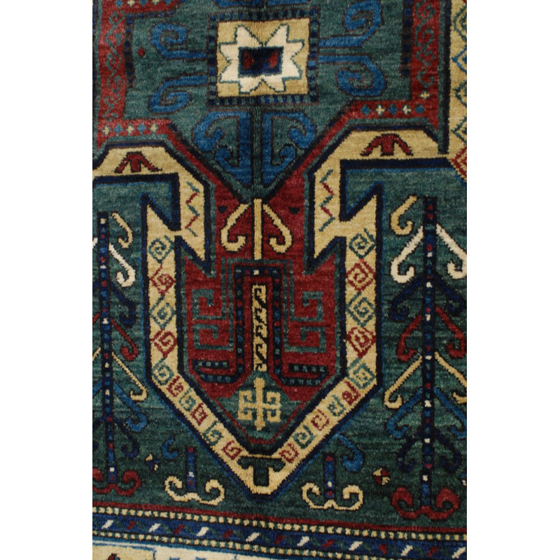 Sevan Wool Southwestern Area Rug in Beige/Green