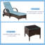 Chaise longue d'extérieur en osier Raffo