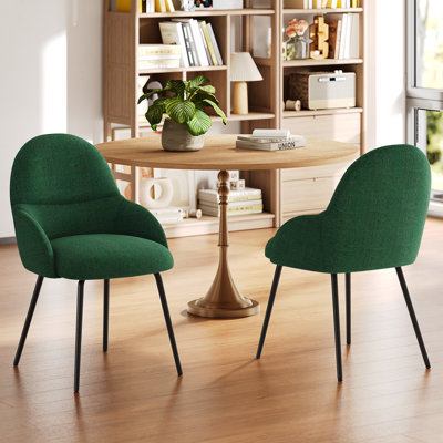 Antin Modern Upholstered Dining Chair with Armrest