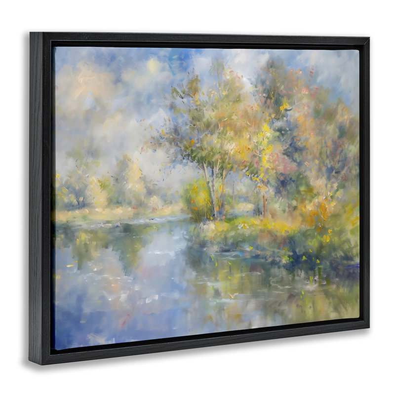 Cadre flottant Colors By The Water, design Creative Studio, Cadre flottant noir de jais, H 17 po x l 21 po