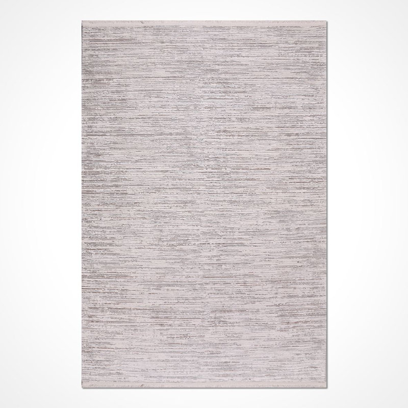 Tapis beige moderne lavable à la machine, Rectangle de 2 pi 7 po x 5 pi