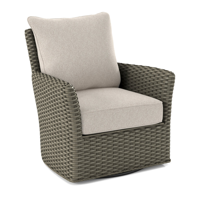 Fauteuil pivotant en polyester de 28 po de largeur Lanai, Performance Crypton des neiges; 0884-91, Minéral