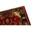Tapis unique en lin noué à la main 3 pi 2 po x 5 pi 3 po rouge