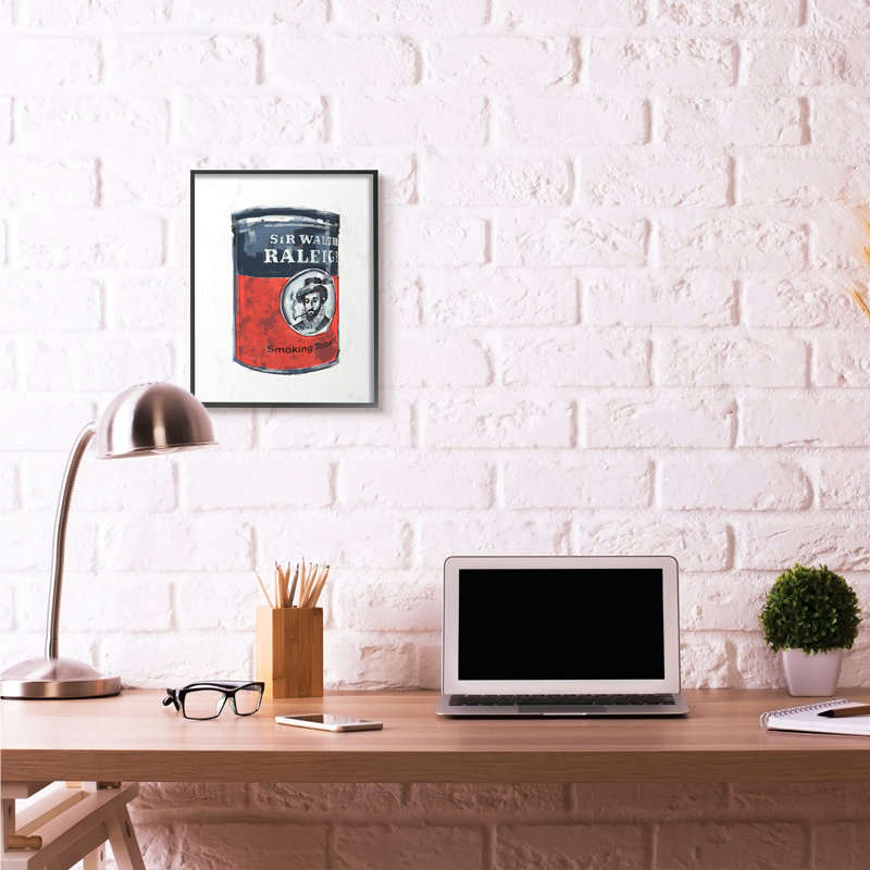 « fumer tabac painted design » par karen dreyfus-reproduction d’art, H 20 po x l 16 po x P 1,5 po